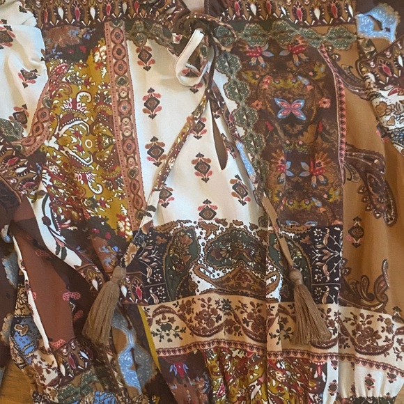 Tahari Multicolor Patchwork Long Sleeve Dress - Picture 4 of 5